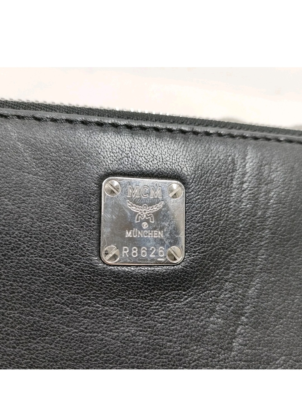 MCM Lambskin Diamond Disco Mini Flap Crossbody Bag Black - Picture 8 of 8